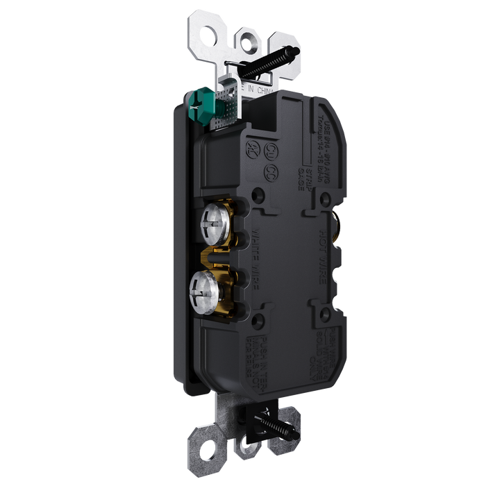 Pass and Seymour Radiant 15A 125V External Pressure Plated Outlet Tamper-Resistant Weather-Resistant Black (885TREXWRBK)