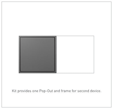Pass and Seymour Adorne 15A 2-Gang Pop-Out Triplex Outlet Kit Magnesium (ARPTR1522GM2)