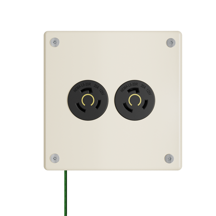 Pass and Seymour Mighty Mac WSP Series Security Wall Plate Round Receptacle Opening 2-Gang 14-Gauge Stainless Steel Ivory Torx T-20 Head Fasteners (WSP32N911IVYPS)