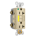 Pass and Seymour GFCI Power-Indicating Hospital-Grade Tamper-Resistant Receptacle 20A Ivory Amber LED (2097HGTRPIAMBI)
