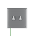 Pass and Seymour Mighty Mac WSP Series Security Wall Plate Switch/Toggle 2-Gang 14-Gauge Stainless Steel Brushed Stainless Steel Torx T-20 Head Fasteners (WSP62S1PS)
