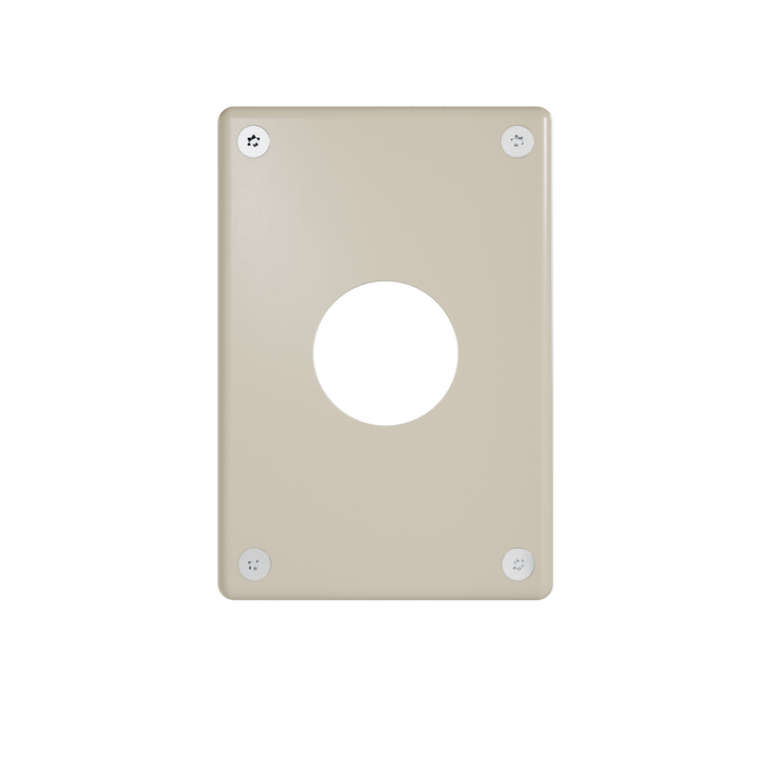 Pass and Seymour Mighty Mac WSP Series Security Wall Plate Round Receptacle Opening 1-Gang 14-Gauge Steel Ivory Torx T-20 Head Fasteners (WSP01N911IVYPS)