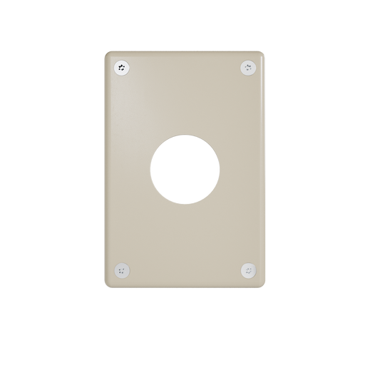 Pass and Seymour Mighty Mac WSP Series Security Wall Plate Round Receptacle Opening 1-Gang 14-Gauge Steel Ivory Allen Head Fasteners (WSP01N912IVYPS)