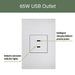 Pass and Seymour Adorne 65W USB Outlet Module Type C White (ARUSB65PDW4)
