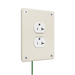 Pass and Seymour Mighty Mac WPP Series Security Wall Plate Duplex Opening 1-Gang 14-Gauge Steel Ivory Torx T-20 Head Fasteners (WPP01D1IVYPS)