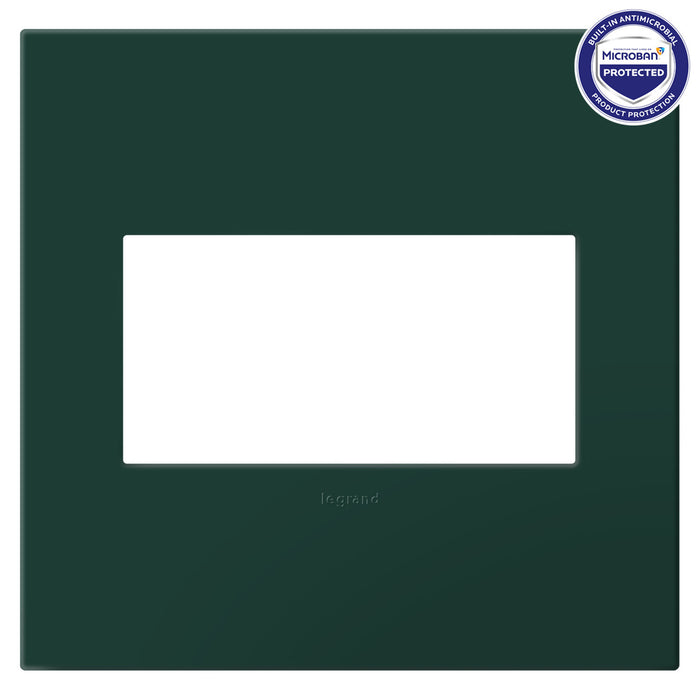 Pass and Seymour Adorne Screwless Wall Plate Painted Plastic 2-Gang Evergreen (AWP2GEG)