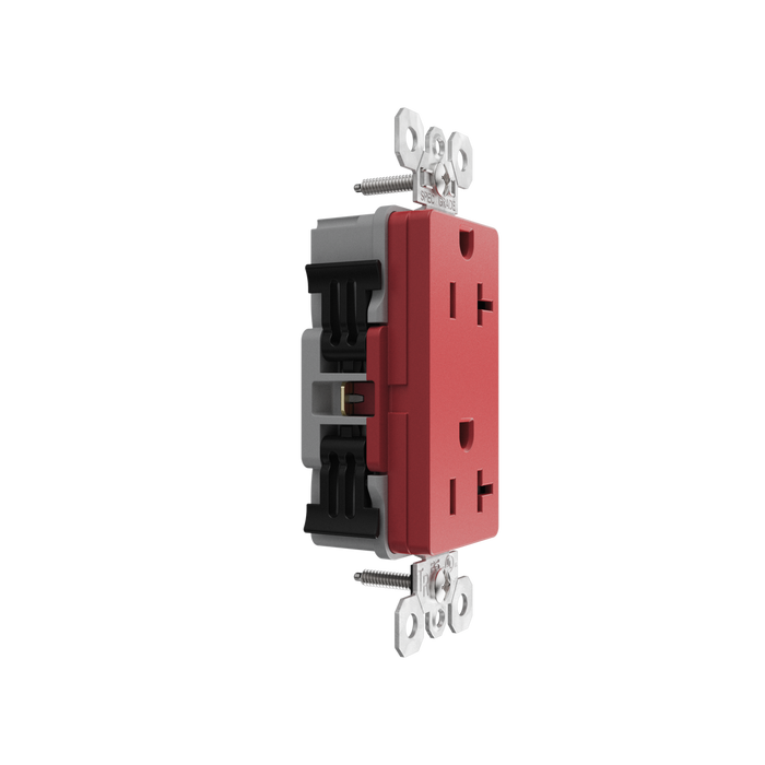 Pass and Seymour Powerhold Decorator Receptacle 20A/125V Red (TR26342DVSRED)