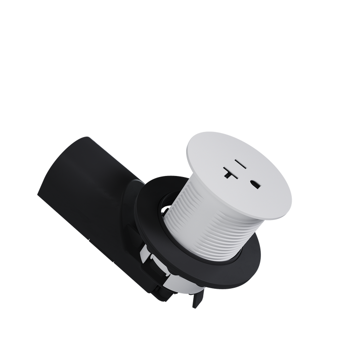 Pass and Seymour Single Kitchen Countertop Power Receptacle Tamper-Resistant 20A 125V Matte White (CP498TR20W)