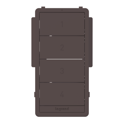 Pass and Seymour Radiant 4-Button Smart Scene Controller Color Change Kit Dark Bronze (WNRCB40CKITDB)