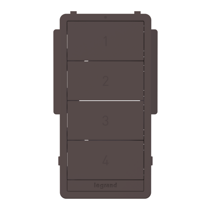 Pass and Seymour Radiant 4-Button Smart Scene Controller Color Change Kit Dark Bronze (WNRCB40CKITDB)