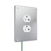 Pass and Seymour Mighty Mac WSP Series Security Wall Plate Duplex Opening 1-Gang 14-Gauge Stainless Steel Brushed Stainless Steel Allen Head Fasteners (WSP61D2PS)