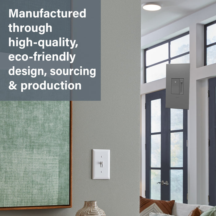 Pass and Seymour Trademaster Toggle Slide LED Dimmer 150W Single Pole 3-Way White (TSDL153PW)