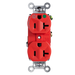 Pass and Seymour Tamper-Resistant Compact Half Controlled Duplex Receptacle 20A 125V Hospital-Grade Red (TR8300HCHRED)