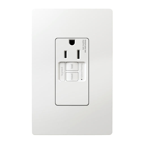 Pass and Seymour Radiant Self-Test Tamper-Resistant Single Appliance GFCI Receptacle 15A125V White (1597TRSGLAPLW)