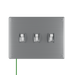 Pass and Seymour Mighty Mac WSP Series Security Wall Plate Switch/Toggle 3-Gang 14-Gauge Stainless Steel Brushed Stainless Steel Allen Head Fasteners (WSP63S2PS)
