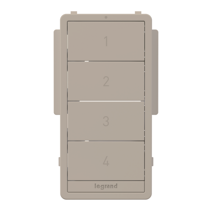 Pass and Seymour Radiant 4-Button Smart Scene Controller Color Change Kit Nickel (WNRCB40CKITNI)