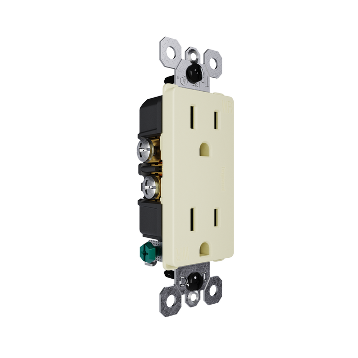 Pass and Seymour Radiant 15A 125V External Pressure Plated Outlet Tamper-Resistant Weather-Resistant Light Almond (885TREXWRLA)