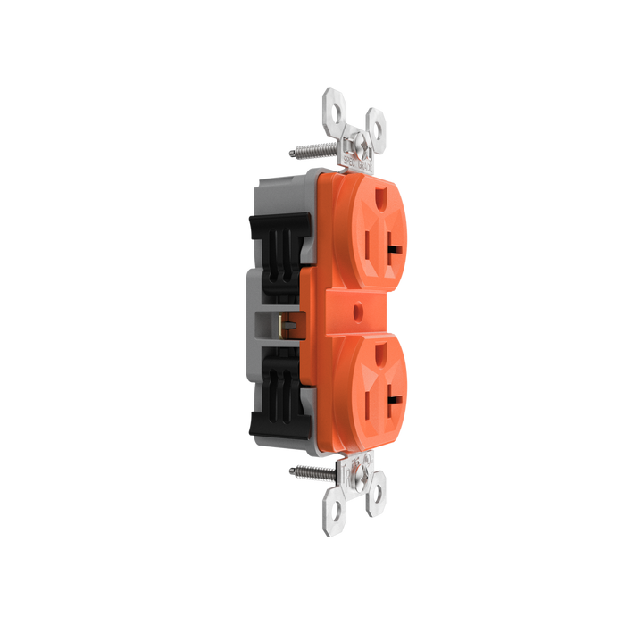 Pass and Seymour Powerhold Duplex Receptacle 20A/125V Orange (TR20DVSOR)