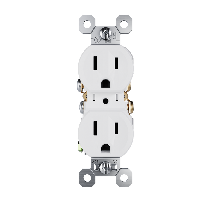 Pass and Seymour Receptacle Tamper-Resistant 15A 125V Back Wire CCA White (3232TREXW)