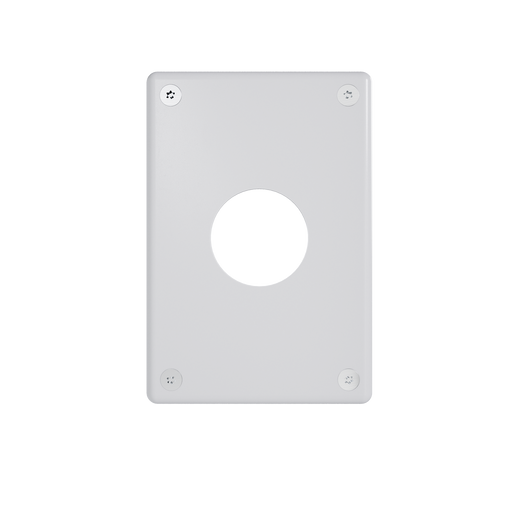 Pass and Seymour Mighty Mac WPP Series Security Wall Plate Round Receptacle Opening 1-Gang 10-Gauge Steel White Allen Head Fasteners (WPPA1N912PS)