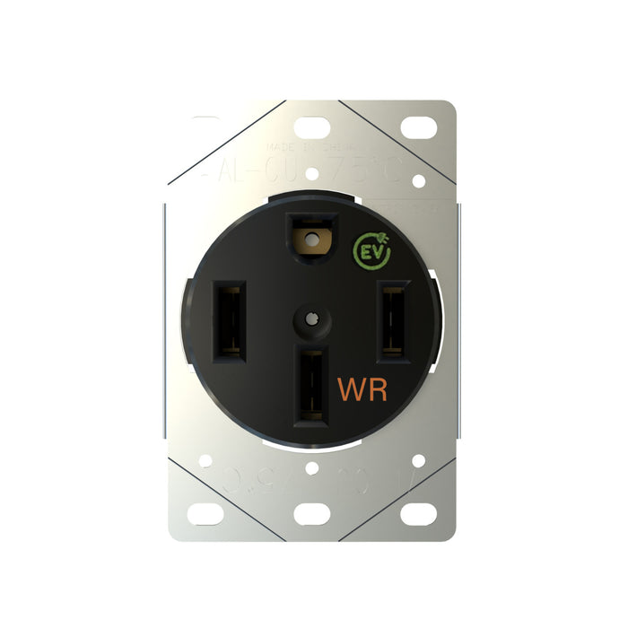 Pass and Seymour 50A Weather-Resistant Electrical Outlet For Electrical Vehicle [EV] Chargers (3894WREV)