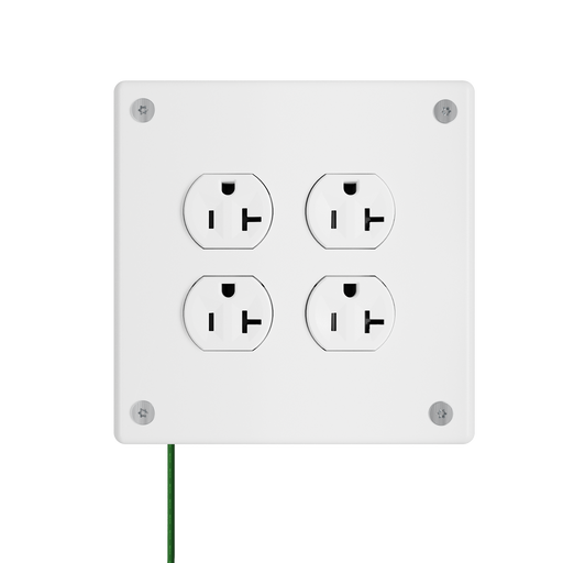 Pass and Seymour Mighty Mac WSP Series Security Wall Plate Duplex Opening 2-Gang 14-Gauge Steel White Torx T-20 Head Fasteners (WSP02D1PS)
