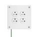 Pass and Seymour Mighty Mac WSP Series Security Wall Plate Duplex Opening 2-Gang 14-Gauge Stainless Steel White Torx T-20 Head Fasteners (WSP32D1PS)