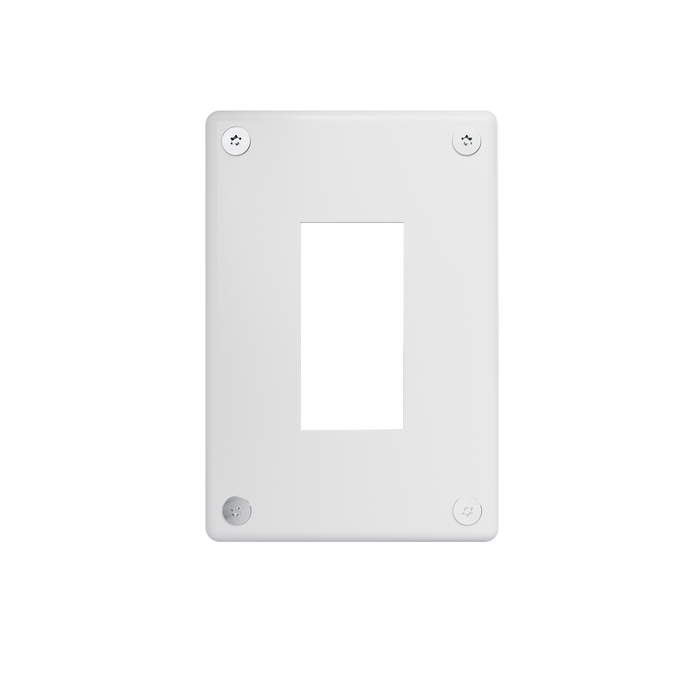 Pass and Seymour Mighty Mac WSP Series Security Wall Plate Decorator Opening 1-Gang 10-Gauge Steel White Allen Head Fasteners (WSPA1G2PS)