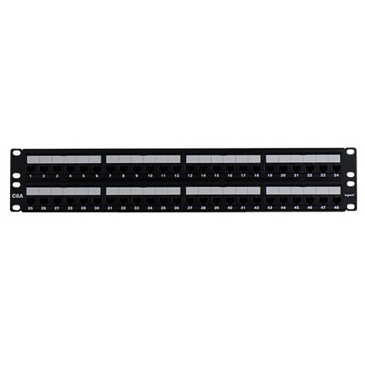Pass and Seymour 48 Port Rack Mount Cat 6A Patch Panel (WP486A)