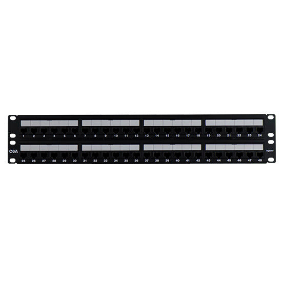 Pass and Seymour 48 Port Rack Mount Cat 6A Patch Panel (WP486A)