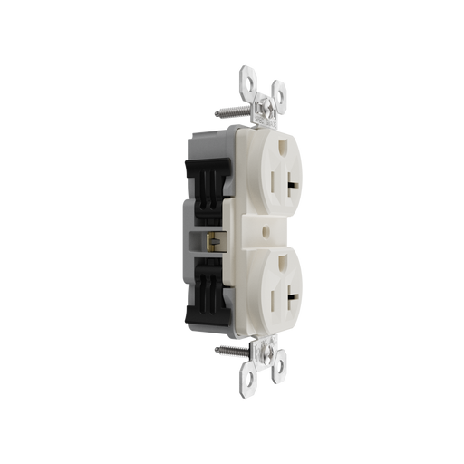 Pass and Seymour Powerhold Duplex Receptacle 20A/125V Light Almond (TR20DVSLA)