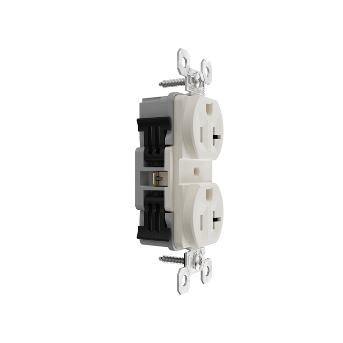 Pass and Seymour Powerhold Duplex Receptacle 20A/125V Light Almond (TR20DVSLA)