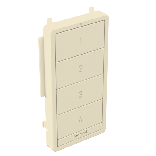 Pass and Seymour Radiant 4-Button Smart Scene Controller Color Change Kit Light Almond (WNRCB40CKITLA)