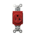 Pass and Seymour Plugtail Receptacle Single 20A 125V Side/Back Wire Red (PT5361RED)