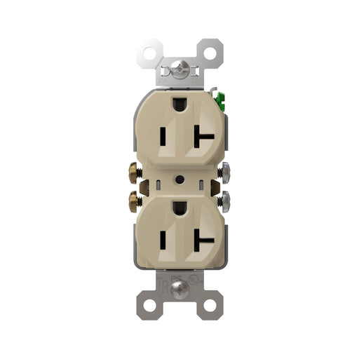 Pass and Seymour Tamper-Resistant Duplex Receptacle 20A 125V Self-Grounding Ivory (3232TR20SI)