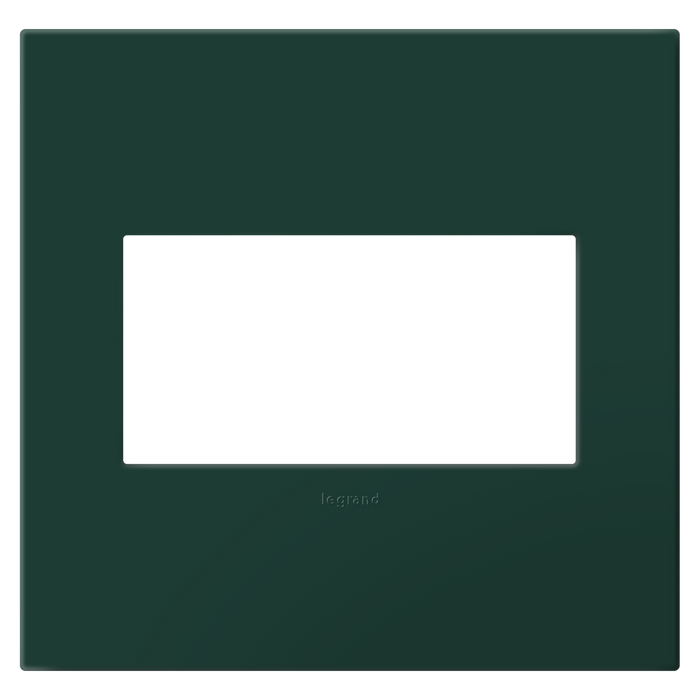 Pass and Seymour Adorne Screwless Wall Plate Painted Plastic 2-Gang Evergreen (AWP2GEG)