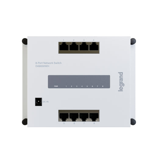 Pass and Seymour 8-Port Network Switch (DA8000WH)