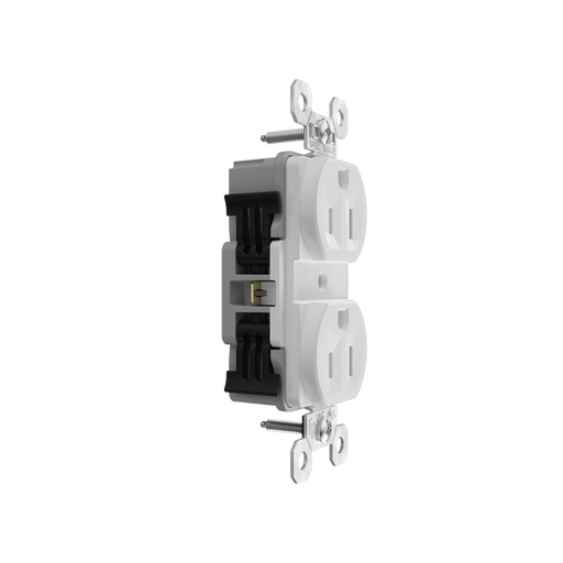 Pass and Seymour Powerhold Duplex Receptacle 15A/125V White (TR15DVSW)