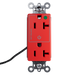 Pass and Seymour Plugtail Tamper-Resistant Decorator Half Controlled 20A 125V Hospital-Grade Receptacle Red (PTTR26362HGCHRED)