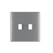 Pass and Seymour Mighty Mac WSP Series Security Wall Plate Switch/Toggle 2-Gang 14-Gauge Stainless Steel Brushed Stainless Steel Allen Head Fasteners (WSP62S2PS)
