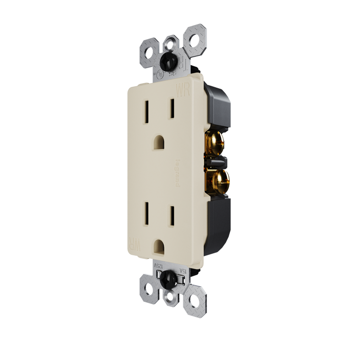 Pass and Seymour Radiant 15A 125V External Pressure Plated Outlet Tamper-Resistant Weather-Resistant Ivory (885TREXWRI)