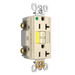 Pass and Seymour GFCI Power-Indicating Hospital-Grade Tamper-Resistant Receptacle 20A Light Almond Amber LED (2097HGTRPIAMBLA)