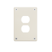 Pass and Seymour Mighty Mac WPP Series Security Wall Plate Duplex Opening 1-Gang 14-Gauge Steel Ivory Torx T-20 Head Fasteners (WPP01D1IVYPS)