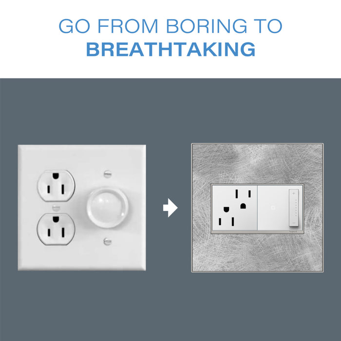 Pass and Seymour Adorne Screwless Wall Plate Painted Plastic 5-Gang Evergreen (AWP5GEG)