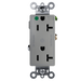 Pass and Seymour Tamper-Resistant Decorator Duplex Receptacle Dual Controlled 20A 125V Hospital-Grade Gray (TR26362HGCDGRY)