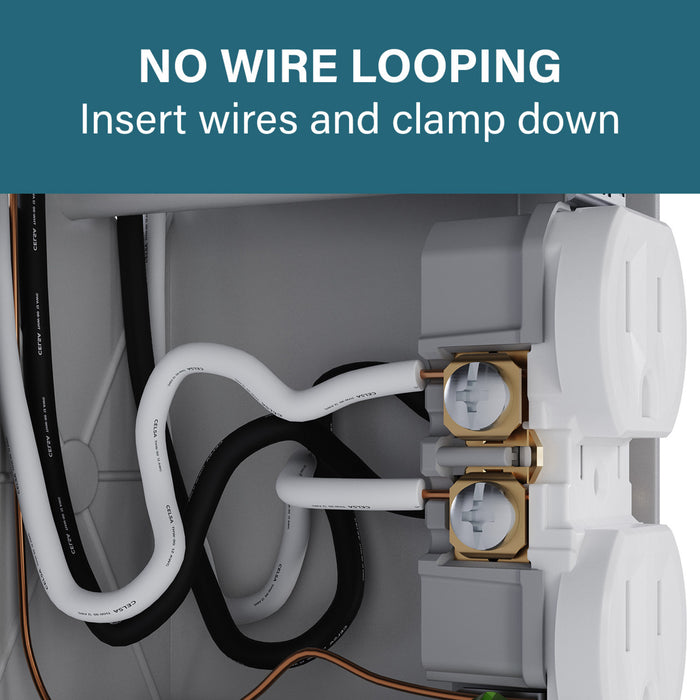 Pass and Seymour Receptacle Tamper-Resistant 15A 125V Back Wire CCA White (3232TREXW)