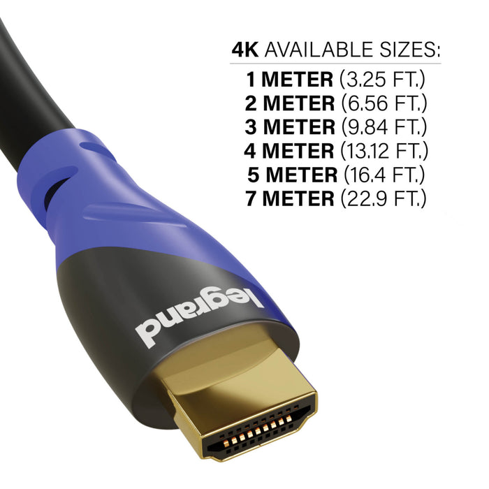 Pass and Seymour 4K Premium Certified HDMI Cable 5 Meter [16.44 Foot] (AC4K3MBKV1)