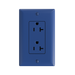 Pass and Seymour Powerhold Decorator Receptacle 20A/125V Blue (TR26342DVSBL)