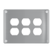 Pass and Seymour Mighty Mac WPP Series Security Wall Plate Duplex Opening 3-Gang 14-Gauge Stainless Steel Brushed Stainless Steel Torx T-20 Head Fasteners (WPP63D1PS)