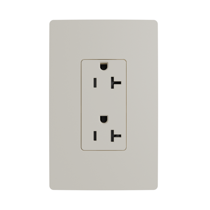 Pass and Seymour Powerhold Decorator Receptacle 20A/125V Light Almond (TR26342DVSLA)